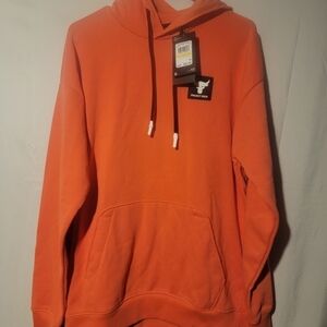 Under Armour Project Rock Hoodie Mens Medium Terry Salmon Pink 1373560 872